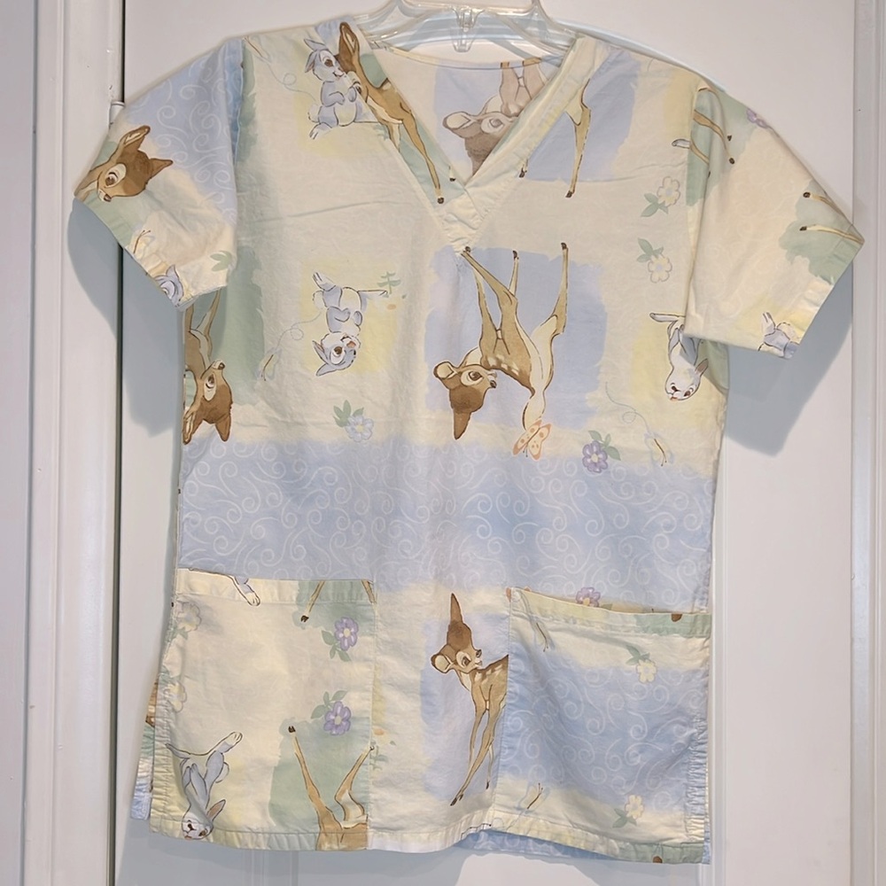 Disney Bambi and Thumper Scrub Top fits XS!